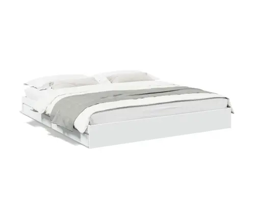 Sahtlitega Voodiraam, Ilma Madratsita, Valge, 180X200 Cm