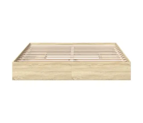 Gultas Rāmis Ar Atvilktnēm, Ozola, 180X200Cm, Inženierijas Koks Vidaxl