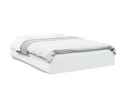 Sahtlitega Voodiraam, Ilma Madratsita, Valge, 150X200 Cm