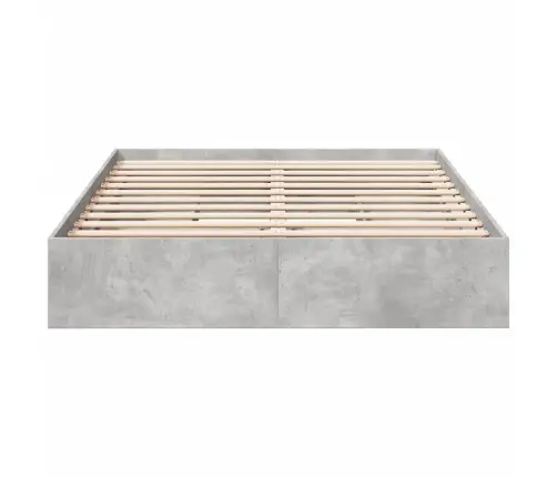 Gultas Rāmis Ar Atvilktnēm, Betona Pelēks, 150X200 Cm Vidaxl