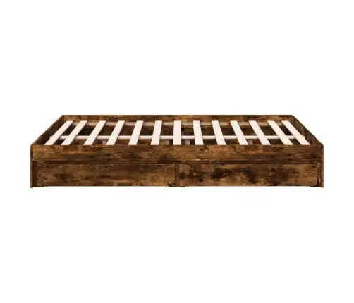 Lovos Rėmas Su Stalčiais, Dūminio Ąžuolo, 140X200cm Mediena