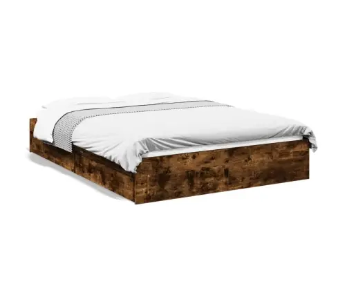 Voodiraam Sahtlitega, Suitsutatud Tamm, 120 X 200 cm Tehispuit