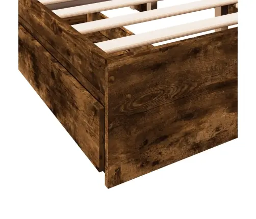 Voodiraam Sahtlitega, Suitsutatud Tamm, 120 X 200 cm Tehispuit