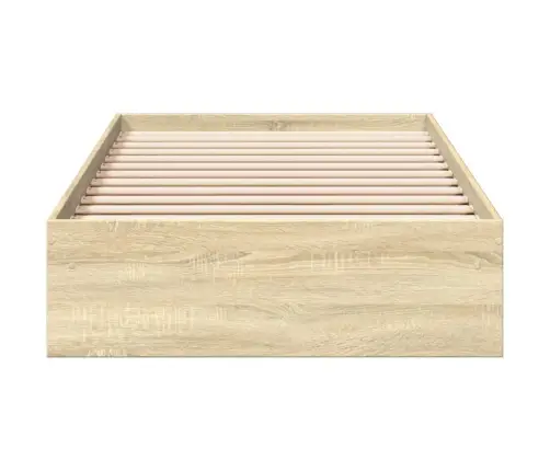 Lovos Rėmas Su Stalčiais, Ąžuolo, 90X200cm Apdirbta Mediena