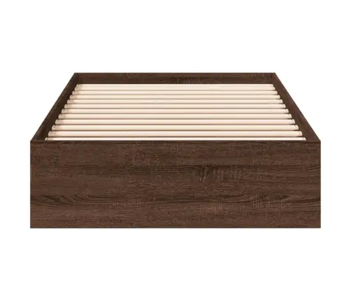 Gultas Rāmis Ar Atvilktnēm, Brūns, 90X200 Cm, Inženierijas Koks Vidaxl