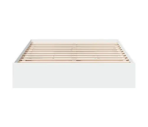 Gultas Rāmis Ar Atvilktnēm, Bez Matrača, Balts, 140X190 Cm Vidaxl