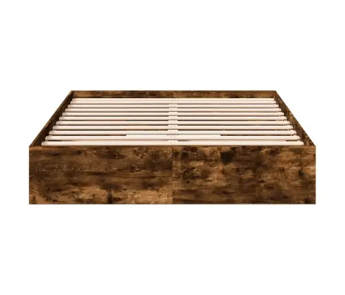 Lovos Rėmas Su Stalčiais, Dūminio Ąžuolo, 135X190cm Mediena