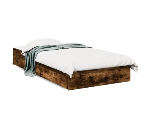 Gultas Rāmis Ar Atvilktnēm, Ozola, 90X190 Cm, Inženierijas Koks Vidaxl