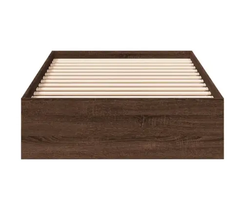 Voodiraam Sahtlitega, Pruun Tamm, 90X190 cm Tehispuit