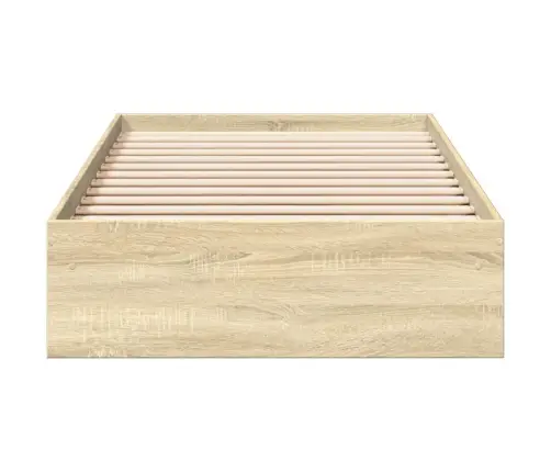 Gultas Rāmis Ar Atvilktnēm, Ozolkoka Krāsā, 75X190 Cm Vidaxl