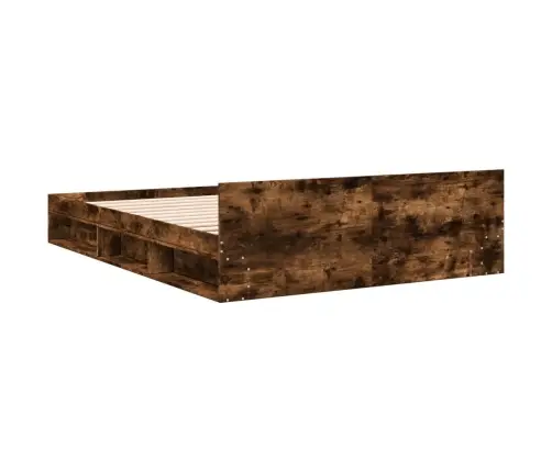 Gultas Rāmis Ar Atvilktnēm, Ozola, 140X190Cm, Inženierijas Koks Vidaxl