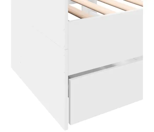 Kušetė Su Stalčiais Be Čiužinio, Balta, 100X200 Cm