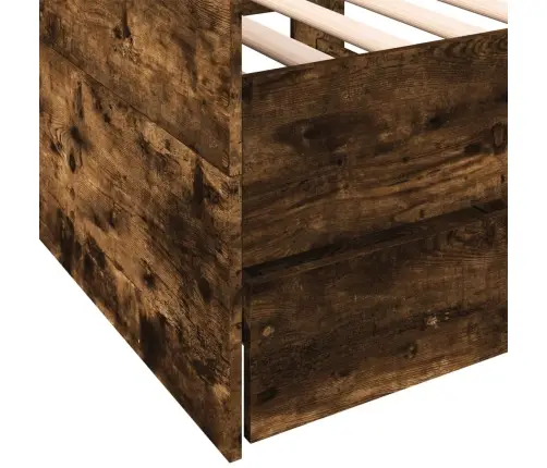 Gulta Ar Atvilktnēm, Bez Matrača, Ozolkoka Krāsa, 90X200 Cm Vidaxl