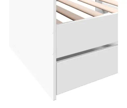 Sahtlitega Päevavoodi, Ilma Madratsita, Valge, 100 X 200 Cm