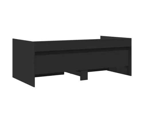 Sahtlitega Päevavoodi, Ilma Madratsita, Must, 100 X 200 Cm