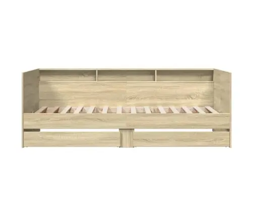 Gulta Ar Atvilktnēm, Bez Matrača, Ozolkoka Krāsa, 100X200 Cm Vidaxl