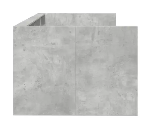 Sahtlitega Päevavoodi, Ilma Madratsita, Betoonhall, 100X200 Cm