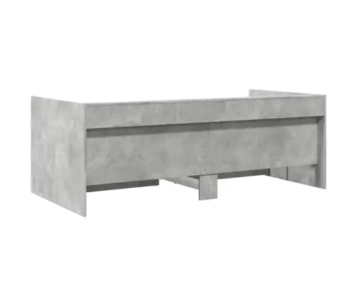 Gulta Ar Atvilktnēm, Bez Matrača, Betona Pelēka, 90X190 Cm Vidaxl