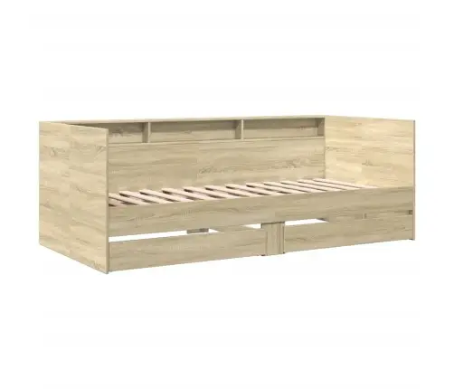 Gulta Ar Atvilktnēm, Bez Matrača, Ozolkoka Krāsa, 75X190 Cm Vidaxl