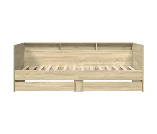 Gulta Ar Atvilktnēm, Bez Matrača, Ozolkoka Krāsa, 75X190 Cm Vidaxl