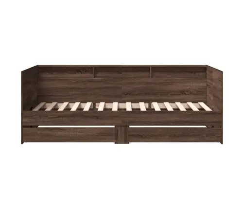 Gulta Ar Atvilktnēm, Bez Matrača, Brūna, 75X190 Cm Vidaxl