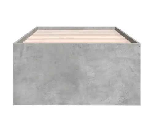 Gulta Ar Atvilktnēm, Bez Matrača, Betona Pelēka, 100X200 Cm Vidaxl