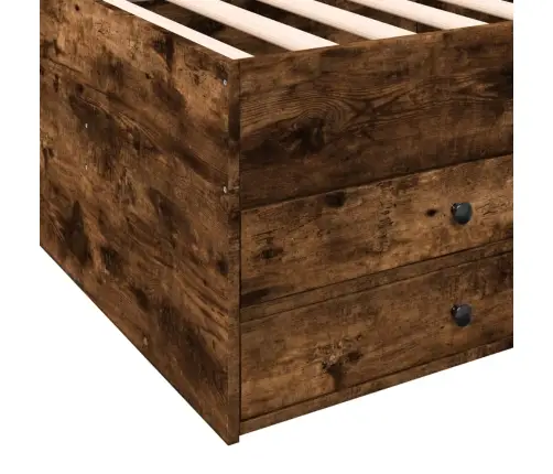 Gulta Ar Atvilktnēm, Bez Matrača, Ozolkoka Krāsa, 100X200 Cm Vidaxl