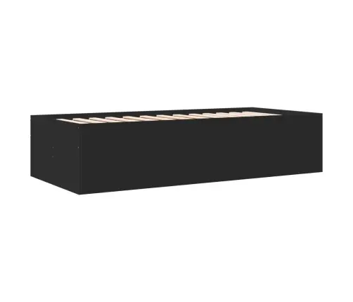 Sahtlitega Päevavoodi, Ilma Madratsita, Must, 90 X 200 Cm