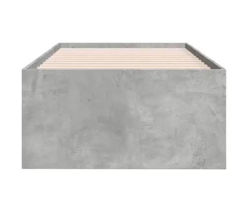 Gulta Ar Atvilktnēm, Bez Matrača, Betona Pelēka, 90X200 Cm Vidaxl