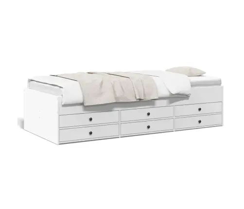 Gulta Ar Atvilktnēm, Bez Matrača, Balta, 90X190 Cm Vidaxl