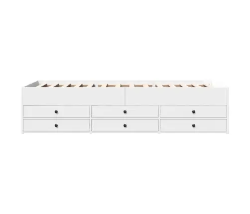 Gulta Ar Atvilktnēm, Bez Matrača, Balta, 90X190 Cm Vidaxl