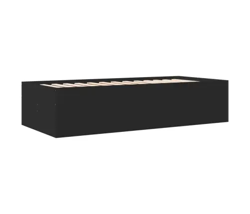 Gulta Ar Atvilktnēm, Bez Matrača, Melna, 90X190 Cm Vidaxl