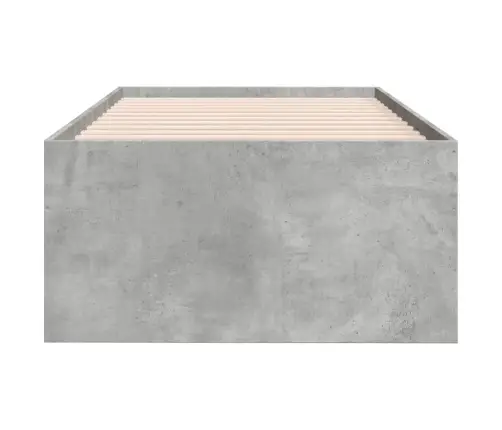 Gulta Ar Atvilktnēm, Bez Matrača, Betona Pelēka, 90X190 Cm Vidaxl