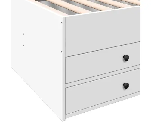 Sahtlitega Päevavoodi, Ilma Madratsita, Valge, 75X190 Cm