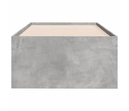 Gulta Ar Atvilktnēm, Bez Matrača, Betona Pelēka, 75X190 Cm Vidaxl