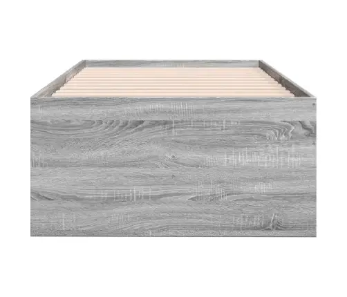 Kušetė Su Stalčiais Be Čiužinio, Pilka Ąžuolo, 75X190 Cm