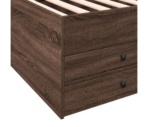 Kušetė Su Stalčiais Be Čiužinio, Ruda Ąžuolo, 75X190 Cm