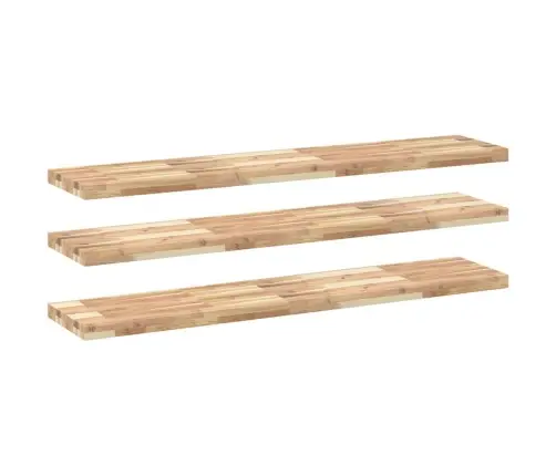 Seinariiulid 3 Tk, 140 X 30 X 4 cm Töötlemata Akaatsiapuit