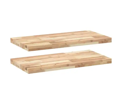 Seinariiulid 2 Tk, 60 X 40 X 4 cm Töötlemata Akaatsiapuit