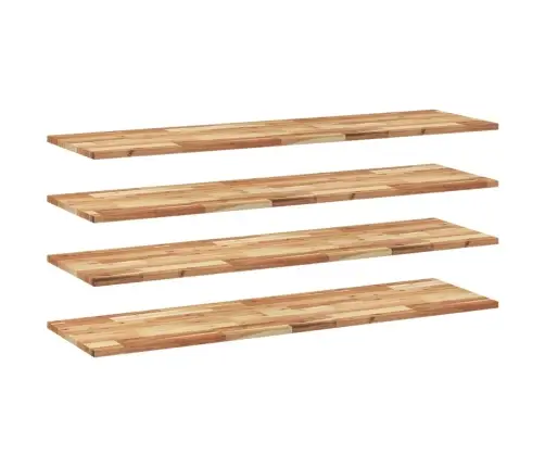 Seinariiulid 4 Tk, 140X40X2 cm Õliviimistlusega Akaatsiapuit