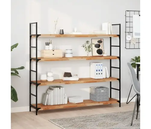 Sienas Plaukti, 4 Gb., 160X30X4 Cm, Eļļas Apdare, Akācijas Koks Vidaxl