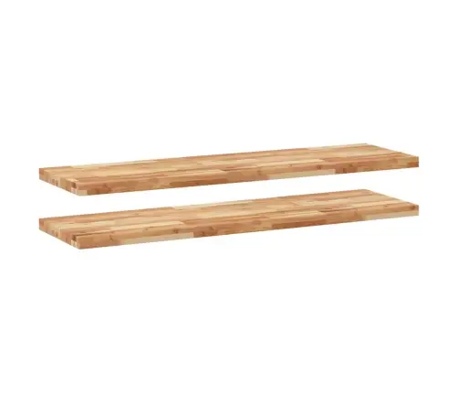 Sienas Plaukti, 2 Gb., 140X40X4 Cm, Eļļas Apdare, Akācijas Koks Vidaxl