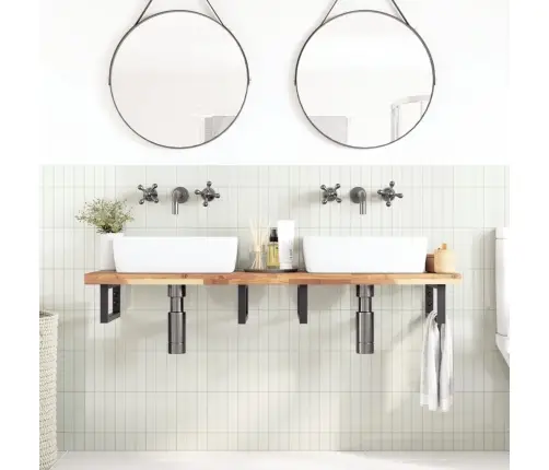 Vannasistabas Virsma, 120X40X4 Cm, Neapstrādāts Akācijas Koks Vidaxl