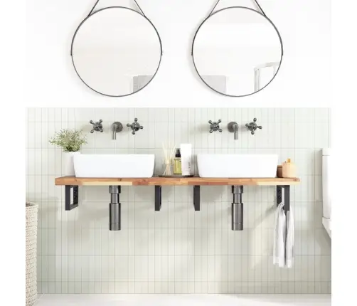 Vonios Kambario Spintelės Viršus, 140X40X4cm Akacijos Masyvas