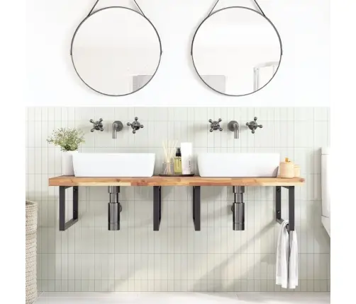 Vannasistabas Virsma, 120X60X4 Cm, Neapstrādāts Akācijas Koks Vidaxl