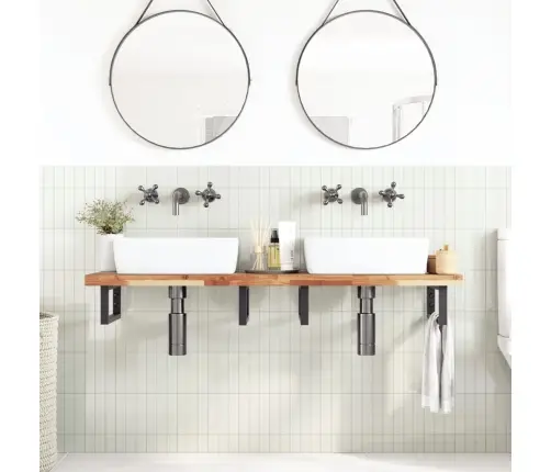 Vannitoa Töötasapind 120X40X4 cm Õliviimistlusega Akaatsiapuit