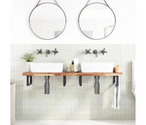 Vannitoa Töötasapind, 160X40X4 Cm Õliviimistlusega Akaatsiapuit