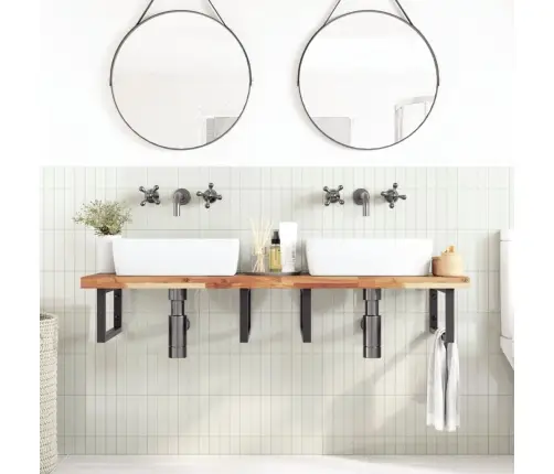 Vannitoa Töötasapind, 120X50X4 Cm Õliviimistlusega Akaatsiapuit