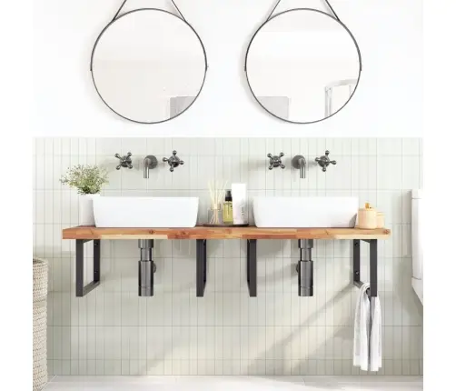 Vannitoa Töötasapind 140X60X4 cm Õliviimistlusega Akaatsiapuit