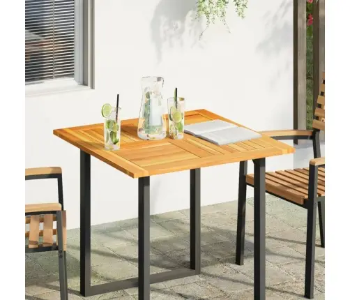 Stalviršis, 80X80X2,2cm Akacijos Medienos Masyvas, Kvadratinis